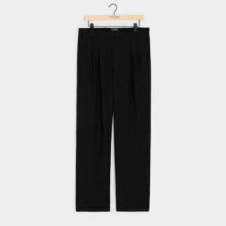 Relaxed Italian Wool Crepe Trouser