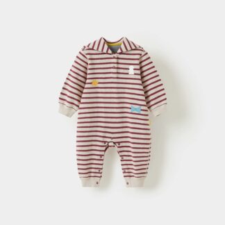 Stripes Baby Jumpsuit with Hoodie